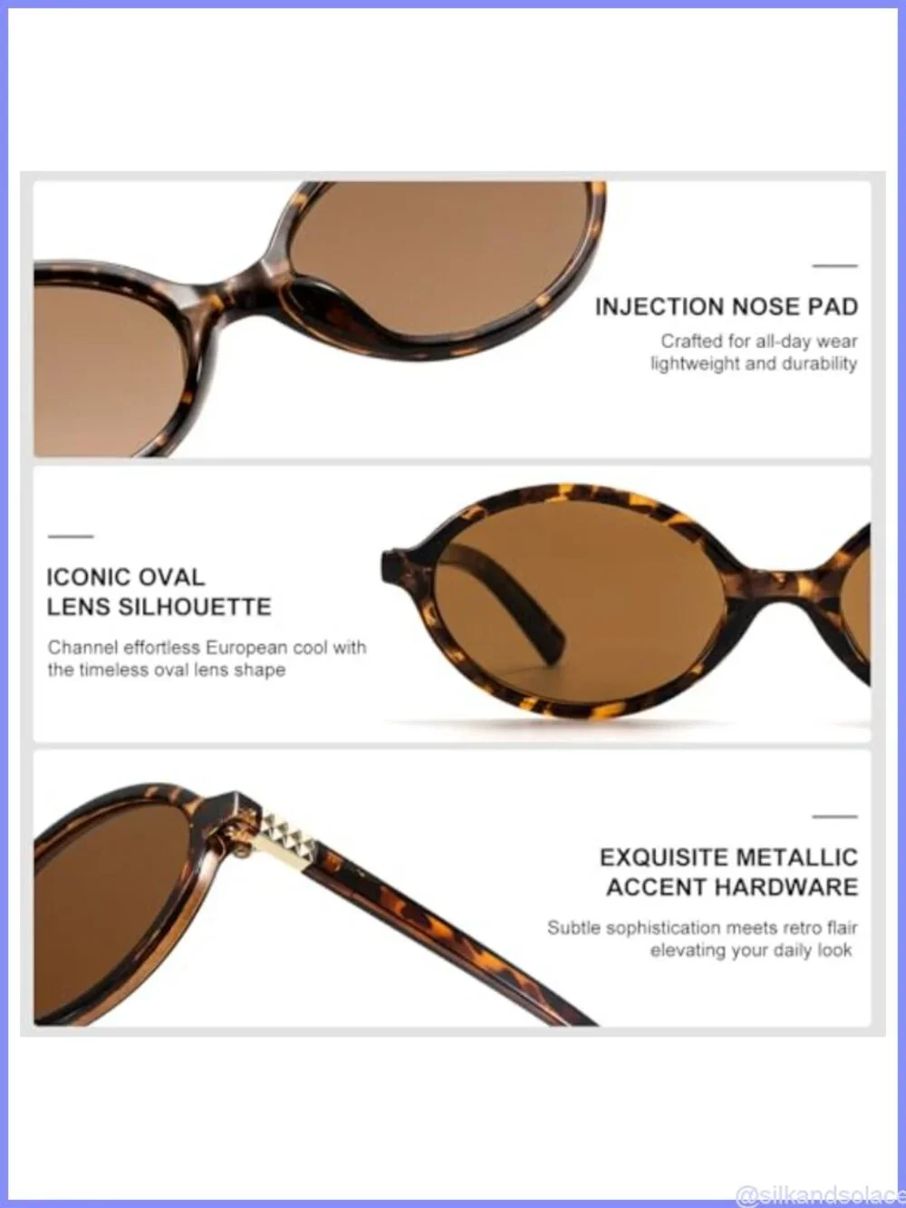 Retro Oval Sunglasses UV400 Protection Small Frame Women